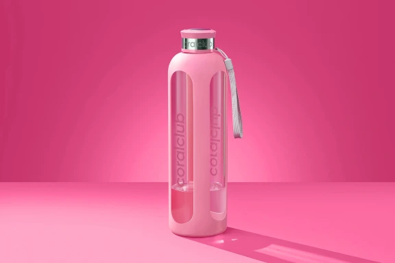 Bottiglia in vetro "ClearWater", rosa